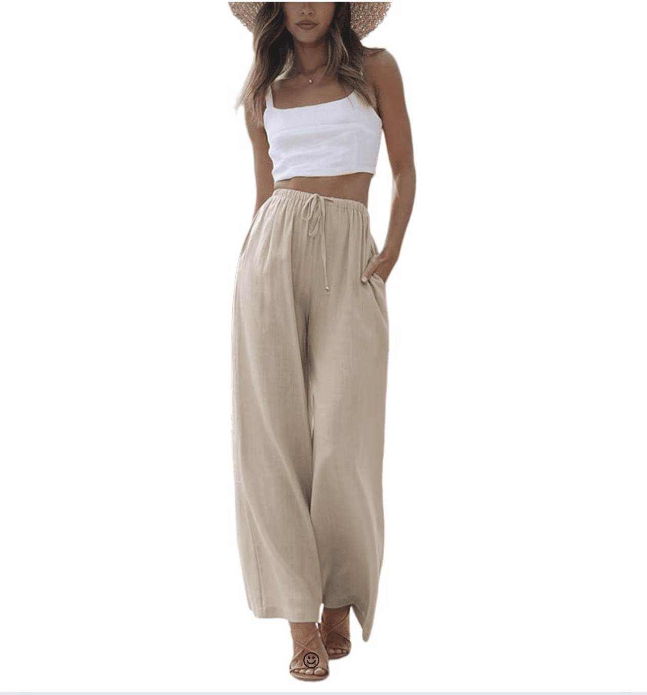 Coastal Grandmother Summer Style Guide amazon linen wide leg pants tania stephens